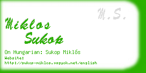 miklos sukop business card